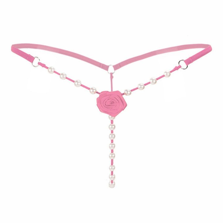 Pearl Rose Chain Thong