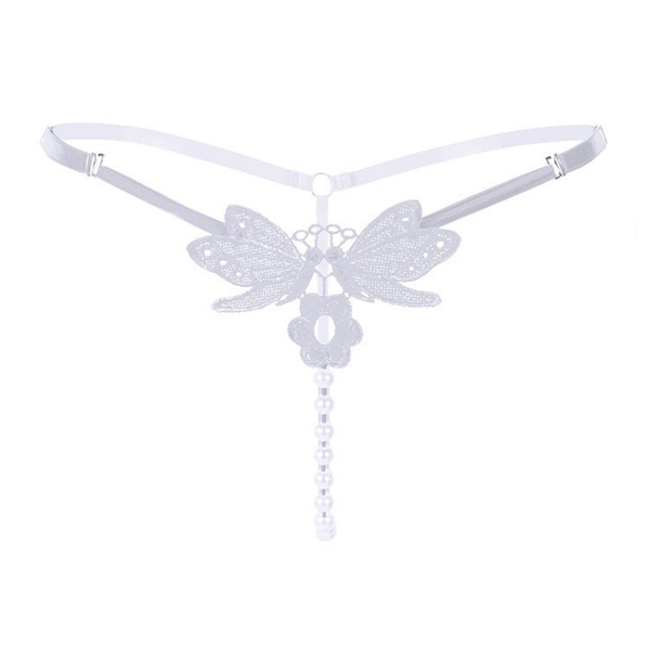 Black Butterfly Pearl Thong