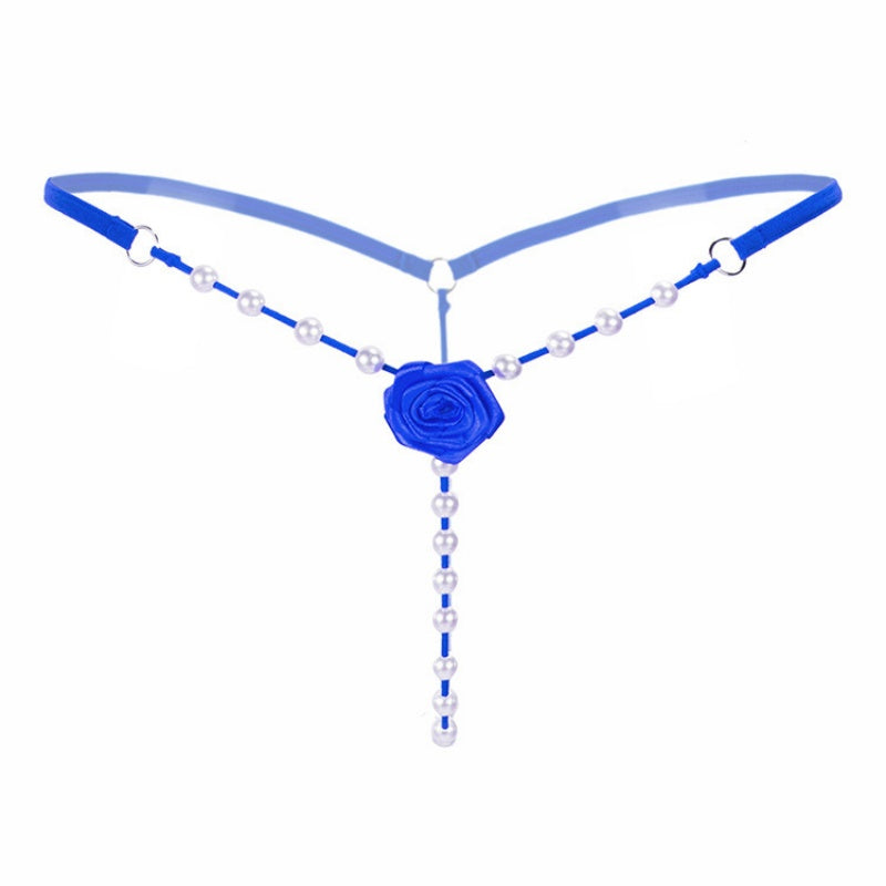Pearl Rose Chain Thong