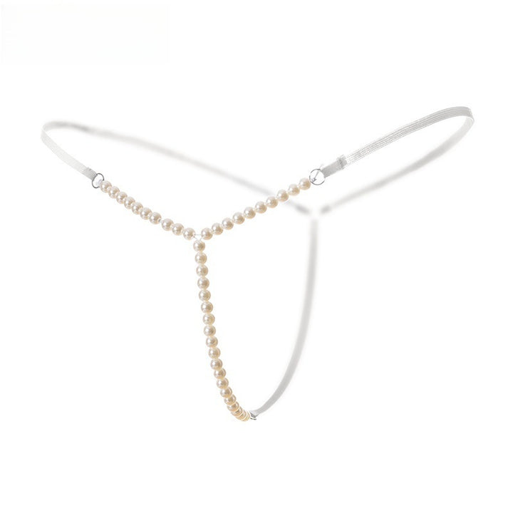 Black Pearl Chain Thong