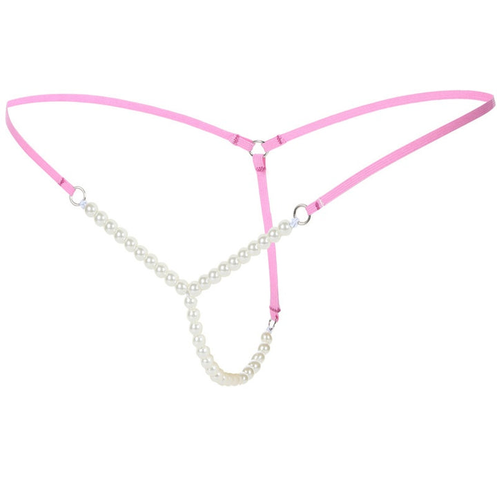Black Pearl Chain Thong