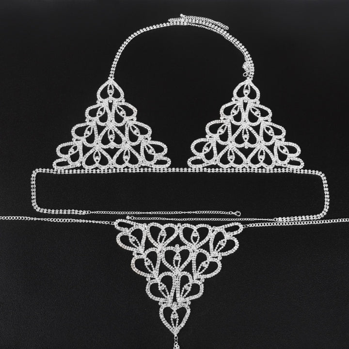 Sexy  Rhinestone Chain Lingerie Set