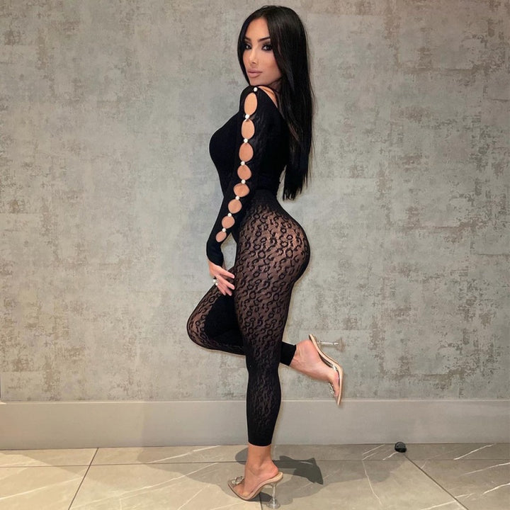 Long Sleeve Cut-Out Lace Bodysuit