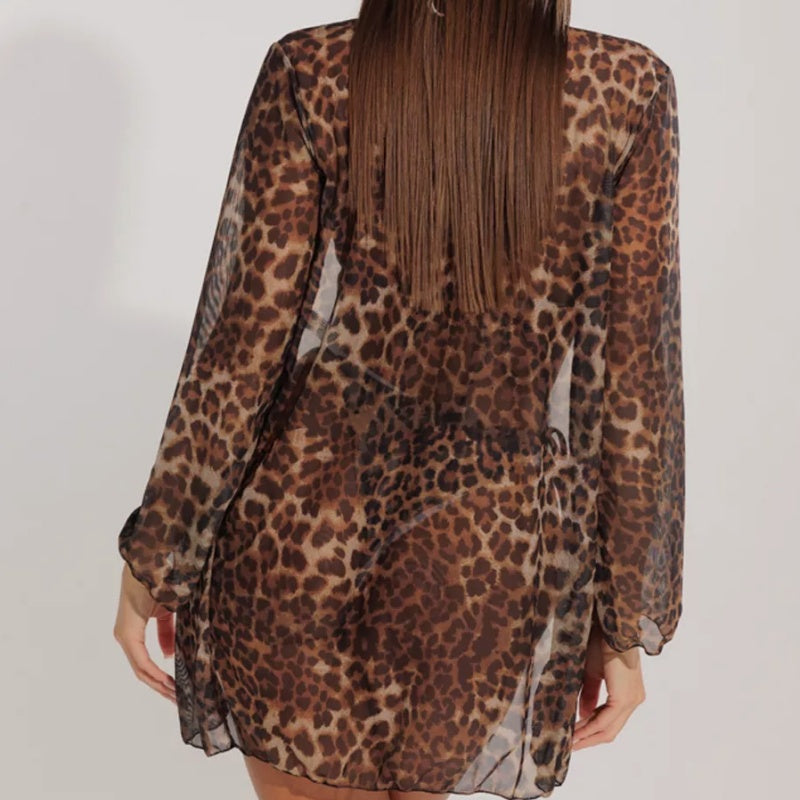 🐆Sexy leopard-print bikini set