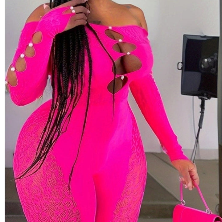 Long Sleeve Cut-Out Lace Bodysuit