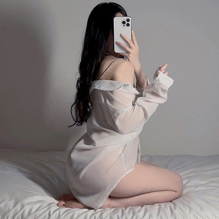 Black Sheer Off-Shoulder Bodysuit