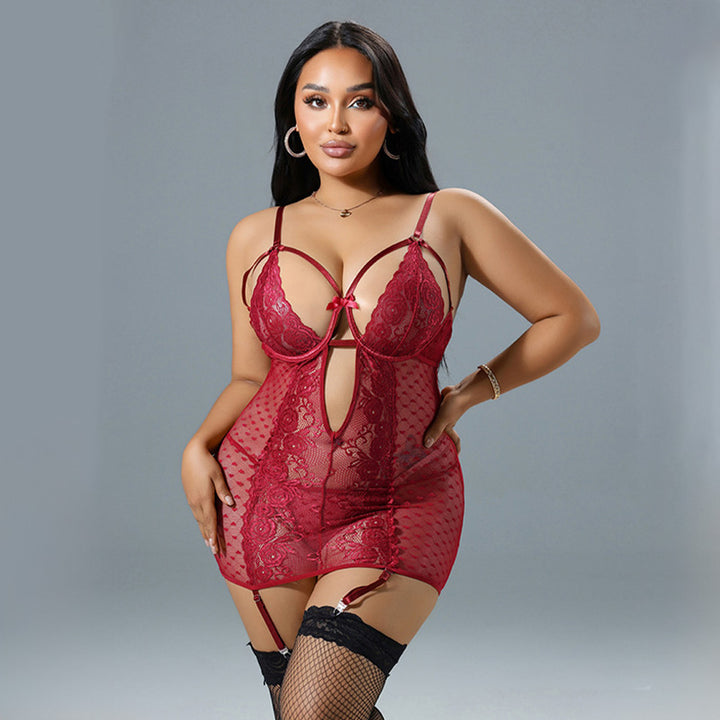 Lace Hollow Out Backless Sleep Dress